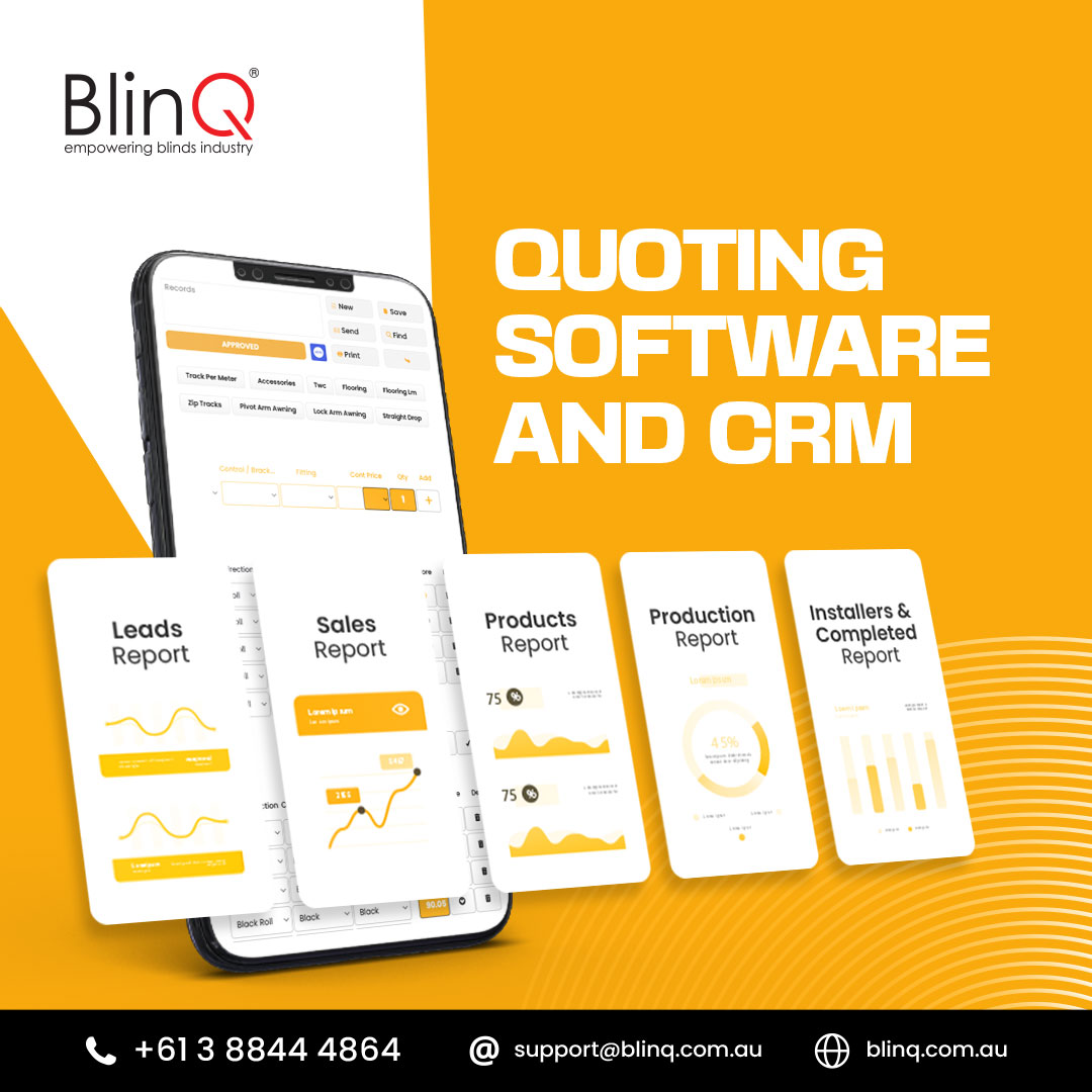 BlinQ CRM & Quoting Software for Window Dressing Companies